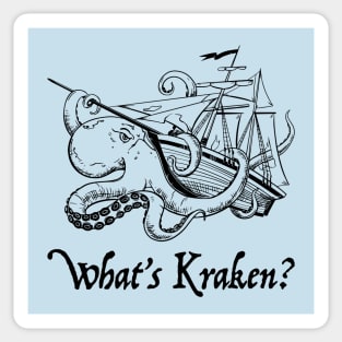 What's Kraken - Black Sticker